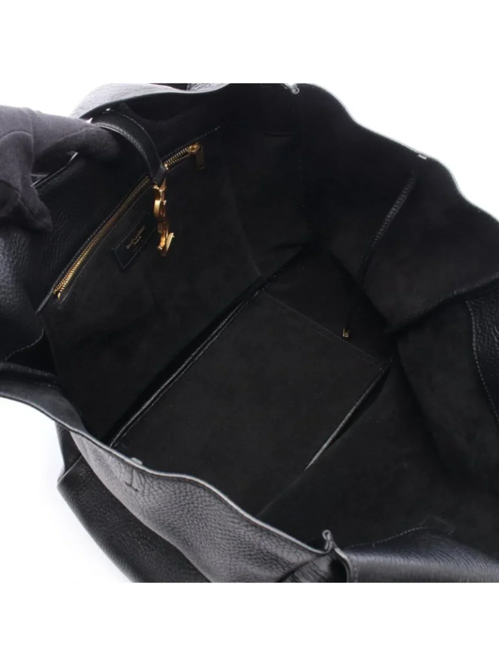 Saint Laurent Paris Tote le 5 a 7 Bea Black Leather